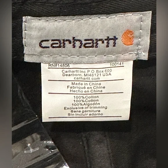 CARHARTT Black Canvas Hat - NWT - Picture 4 of 7